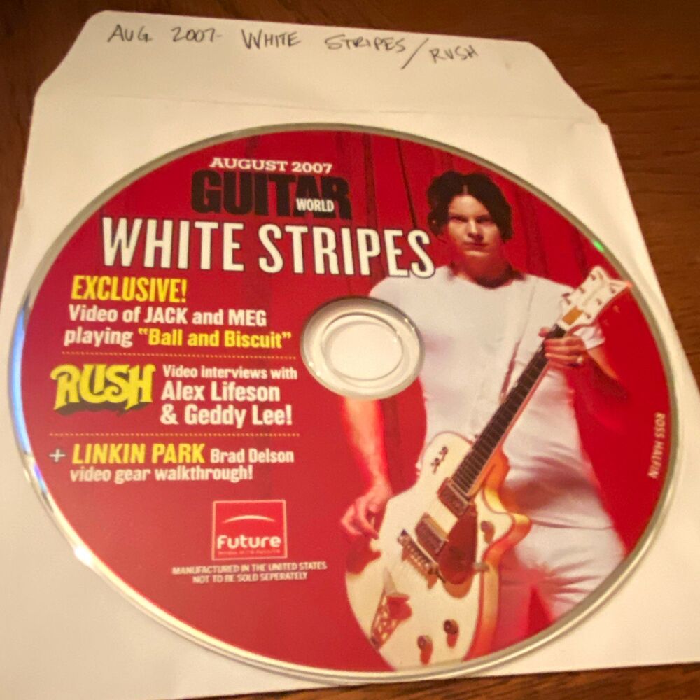 Guitar World White Stripes/Rush/Linkin Park Aug. 2007 CD-Rom lesson
